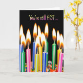 Verbranding van de kaarskaart van Birthday Kaart (Gele Bloem)