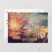 Verbranding van de woningen van het Parlement door Briefkaart (Voorkant / Achterkant)