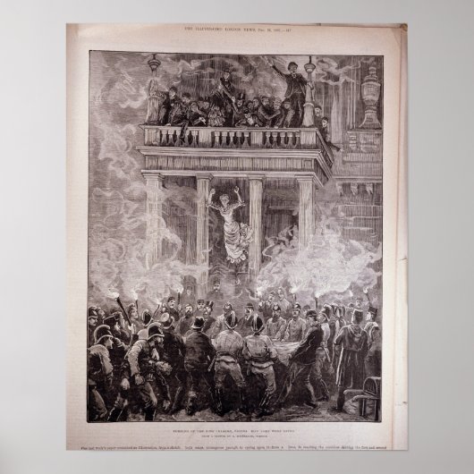 Verbranding van het ringtheater in Wenen Poster (Voorkant)