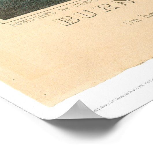 Verbranding van het stuurschip Golden Gate (0144A) Poster (Hoek)