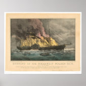 Verbranding van het stuurschip Golden Gate (0144A) Poster (Voorkant)