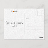 Verbranding van Oranje HOME Texas Moving Announcem Briefkaart (Achterkant)