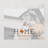 Verbranding van Oranje HOME Texas Moving Announcem Briefkaart (Voorkant)
