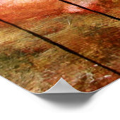 Verbrandingsbelofte, Abstracte landschapsrode bome Poster (Hoek)