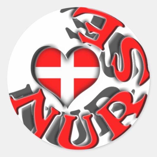 VERBRANDINGSCIRCULAIRE LOGO MET HART- EN KRUISSYMB RONDE STICKER (Voorkant)