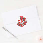 VERBRANDINGSCIRCULAIRE LOGO MET HART- EN KRUISSYMB RONDE STICKER (Envelop)