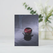 Verbrandingsincense bovenop de kom van de bladen briefkaart (Staand voorkant)