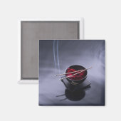 Verbrandingsincense bovenop de kom van de bladen magneet (Voorkant / Achterkant)