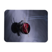 Verbrandingsincense bovenop de kom van de bladen magneet (Horizontaal)