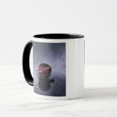 Verbrandingsincense bovenop de kom van de bladen mok (Voorkant links)