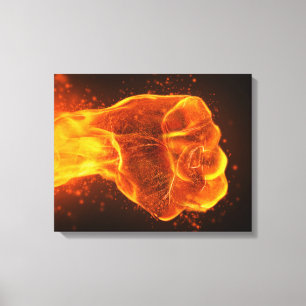 Verbrandingsvuist Canvas Afdruk