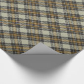 Verbrandt tappapier met tartan cadeaupapier (Hoek)