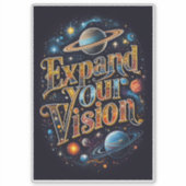 Verbreed Je Visie – Kleuruitbarsting Sticker (Voorkant)
