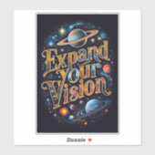 Verbreed Je Visie – Kleuruitbarsting Sticker (Vel)