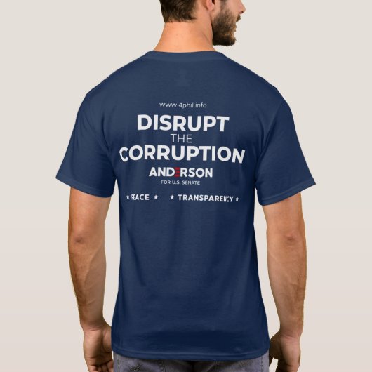 Verbreek de corruptie Twee gesneden T-shirt (Achterkant)