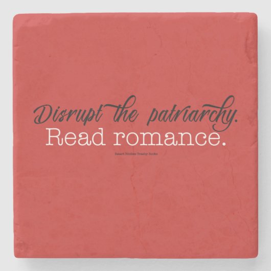 Verbreek de patriarchy Read Romance. stenen biervi Stenen Onderzetter (Voorkant)