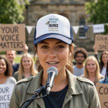 Verbreek de stilte Draag de moed Motiverend