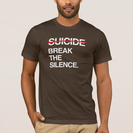 VERBREEK DE STILTE OVER ZELFMOORD T-SHIRT (Voorkant)