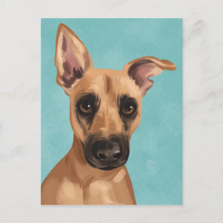 Verbreek het Briefkaart van de Black Mouth Cur