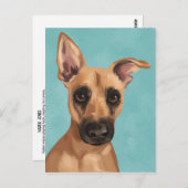 Verbreek het Briefkaart van de Black Mouth Cur (Voorkant / Achterkant)