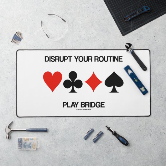 Verbreek uw Routine Play Bridge met vier kaartsleu Bureaumat (Werkstation)