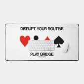 Verbreek uw Routine Play Bridge met vier kaartsleu Bureaumat (Keyboard & Muis)