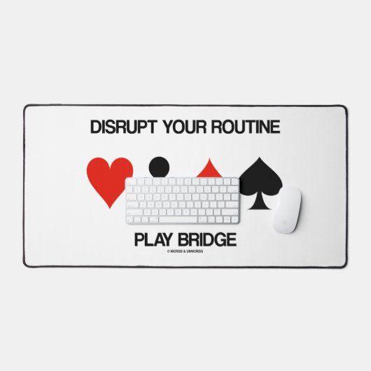 Verbreek uw Routine Play Bridge met vier kaartsleu Bureaumat (Keyboard & Muis)