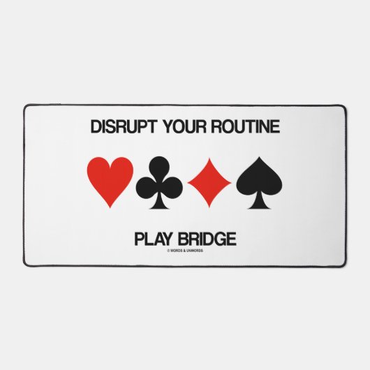 Verbreek uw Routine Play Bridge met vier kaartsleu Bureaumat (Voorkant)