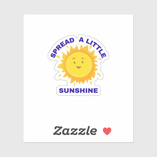Verbreid een beetje zonneschijn sticker (Vel)