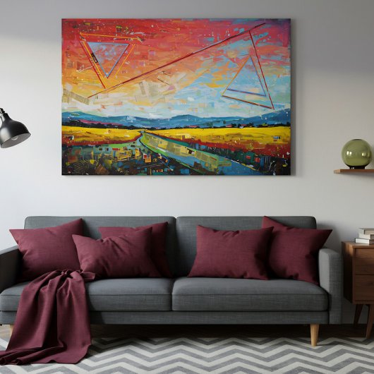 Verbrijzeld Horizon Canvas Afdruk