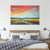 Verbrijzeld Horizon Canvas Afdruk (Insitu (Slaapkamer))