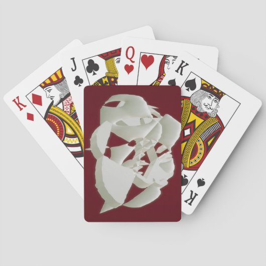 Verbrijzeld marmeren abstracte moderne kunst witte pokerkaarten (Achterkant)