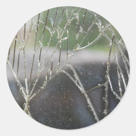 verbrijzeld ronde sticker (Voorkant)