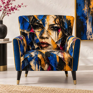 Verbrijzeld Vrouwelijk Abstract Portret Tissuepapier