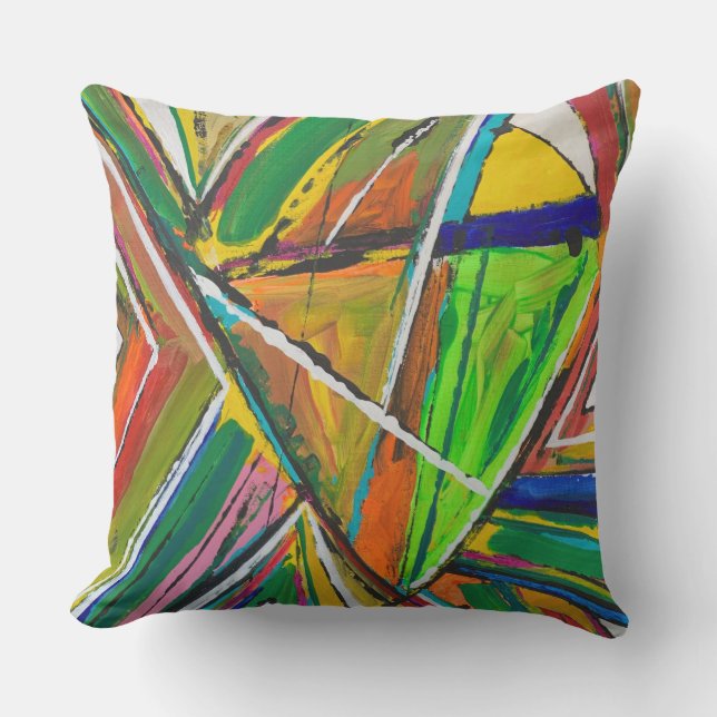 Verbrijzelde 20 x 20 buitenkussen (Voorkant)