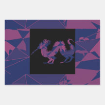 Verbrijzelde blauwe rode Chinese draak