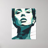 Verbrijzelde Blauwgroen schoonheid Canvas Afdruk (Voorkant)