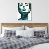 Verbrijzelde Blauwgroen schoonheid Canvas Afdruk (Insitu (Slaapkamer))