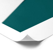 Verbrijzelde Blauwgroen schoonheid Poster (Hoek)