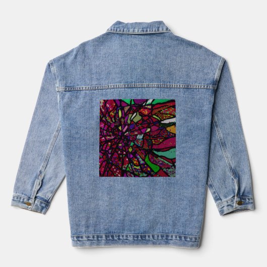 Verbrijzelde Bloem Denim Jacket (Achterkant)