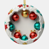 verbrijzelde feestelijke fragmenten keramisch ornament (Voorkant)