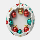 verbrijzelde feestelijke fragmenten keramisch ornament (Links)