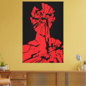 Verbrijzelde Rode Weerspiegeling Canvas Afdruk (Insitu (Woonkamer))