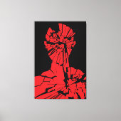 Verbrijzelde Rode Weerspiegeling Canvas Afdruk (Voorkant)