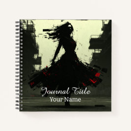 Verbrijzelde Silhouet Journaal — Aangepaste Naam & Notitieboek