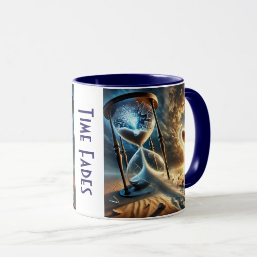 Verbrijzelde zandloper: Tijdpauzes, Geloof verdraa Mok (Voorkant rechts)