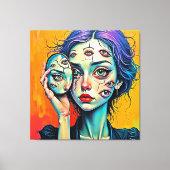 verbrijzelde zelfreflectie-kunst canvas afdruk (Voorkant)
