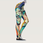 verbrijzelde zelfreflectie-kunst leggings (Rechts)