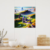 Verbroken Paarse Horizons V2 Poster (Keuken)