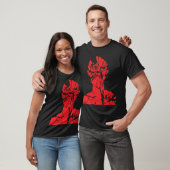 Verbrokkelde Rode Weerspiegeling T-shirt (Unisex)